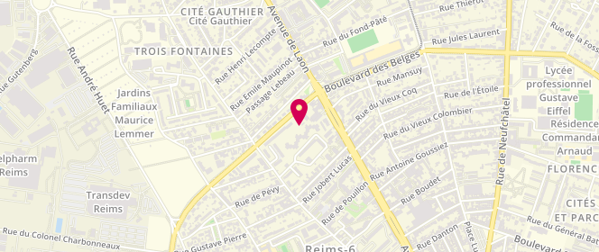 Plan de POREAUX-GUYOMAR Aurélie, 333 A Avenue de Laon, 51100 Reims