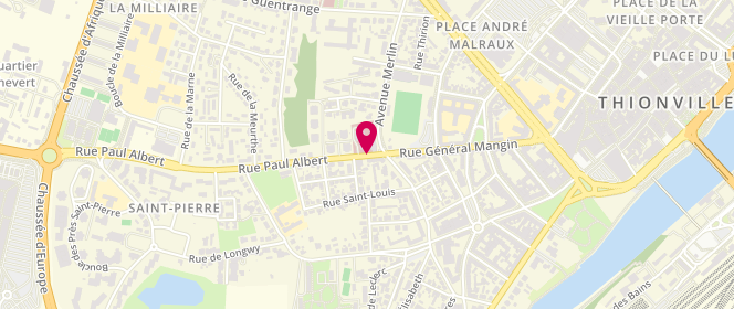 Plan de PILLOT Laurence, 3 Rue Paul Albert, 57100 Thionville