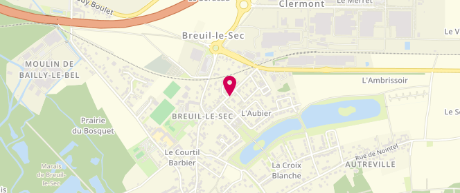 Plan de BERNARD-LUNEAU Brigitte, 90 Rue de la Gare, 60840 Breuil-le-Sec