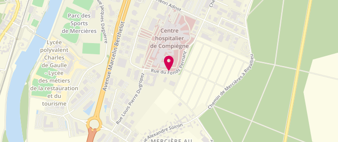 Plan de AKROUT Leïla, 13 Rue du Fonds Pernant, 60200 Compiègne