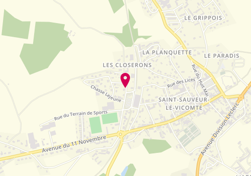 Plan de GRARD Yves, Chemin des Closerons, 50390 Saint-Sauveur-le-Vicomte