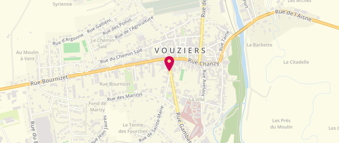 Plan de VACHE Christophe, 22 Rue Gambetta, 08400 Vouziers