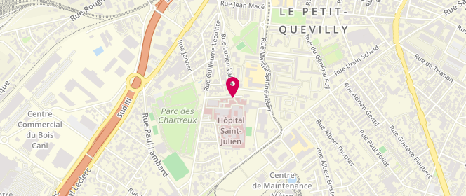 Plan de MAROUTEAU-PASQUIER Nolwenn, 2 Rue Danton, 76141 Le Petit-Quevilly