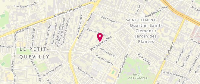 Plan de BIDON Sylvie, 226 Rue Saint Julien, 76100 Rouen