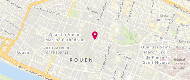 Plan de RADIGUET Marie, 36 Bis Place des Carmes, 76000 Rouen