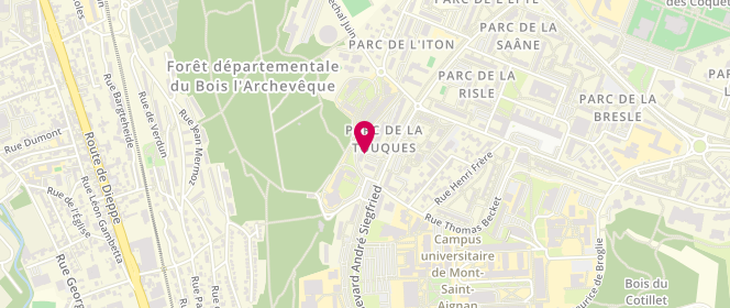 Plan de PLUMECOCQ Thierry, 4 parc de la Touques, 76130 Mont-Saint-Aignan