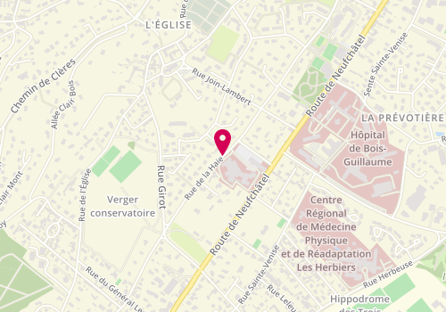 Plan de MOREAU-GRANGE Lucile, 950 Rue de la Haie, 76230 Bois-Guillaume