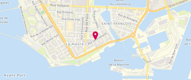 Plan de WERY Bérengère, 54 Rue Saint Jacques, 76600 Le Havre