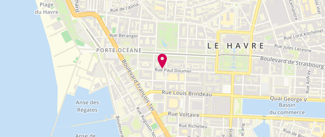 Plan de VERCAIGNE Catherine, 31 Rue Paul Doumer, 76600 Le Havre