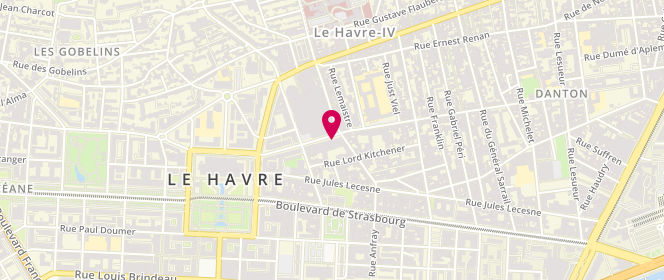 Plan de COUSIN Isabelle, 42 Rue Anatole France, 76600 Le Havre