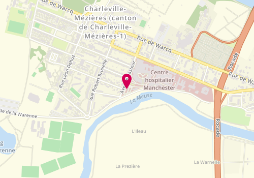 Plan de BADANOIU Claudia-mihaela, 45 Avenue de Manchester, 08011 Charleville-Mézières