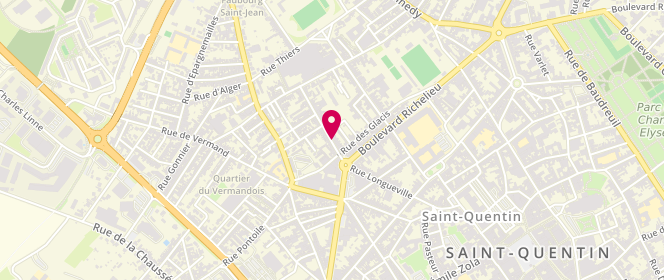 Plan de KONIECZNY-LUSTIG Karine, 16 Rue Calixte Souplet, 02100 Saint-Quentin