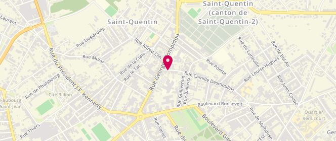 Plan de WATTRELOT Bernard, 12 Rue Camille Desmoulins, 02100 Saint-Quentin