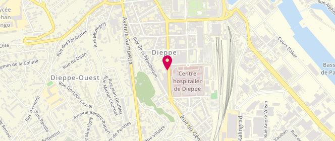 Plan de WISSART-WERMESTER Stéphanie, 36 Rue Thiers, 76200 Dieppe