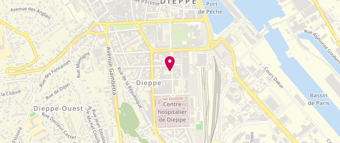 Plan de LECLERC Aurélie, Avenue Pasteur, 76202 Dieppe
