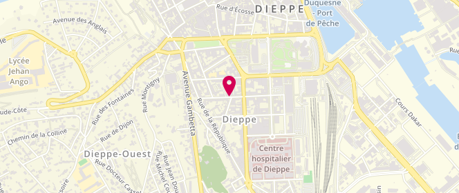 Plan de LOUET Pascal, 28 Rue Jean Ribault, 76200 Dieppe