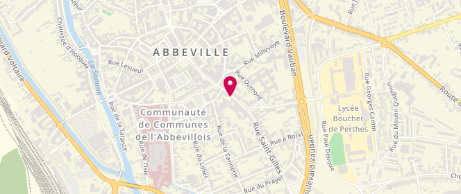Plan de HAGNERE-SEHET Pascaline, 58 Rue du Maréchal Foch, 80100 Abbeville