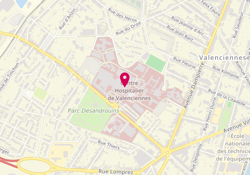 Plan de HENNINO Marie-Flore, 114 Avenue Desandrouins, 59322 Valenciennes