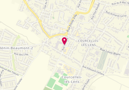 Plan de FOURNIER Lucie, 11 Rue Voltaire, 62970 Courcelles-lès-Lens
