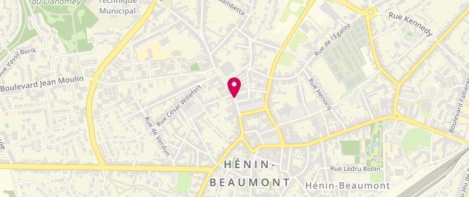 Plan de DUEZ Vincent, 168 Rue de l'Abbaye, 62110 Hénin-Beaumont