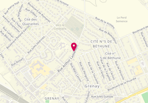 Plan de CARIN Thierry, 46 Rue Lamendin, 62160 Grenay