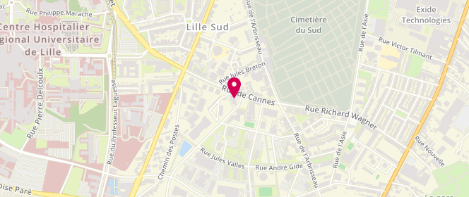 Plan de ALEXANDRE Benjamin, 12 Rue de Cannes, 59000 Lille