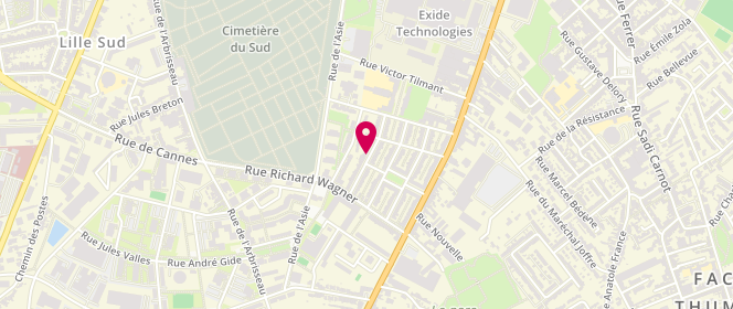 Plan de BUGNET Arnaud, Rue Andre Verhaegue, 59037 Lille