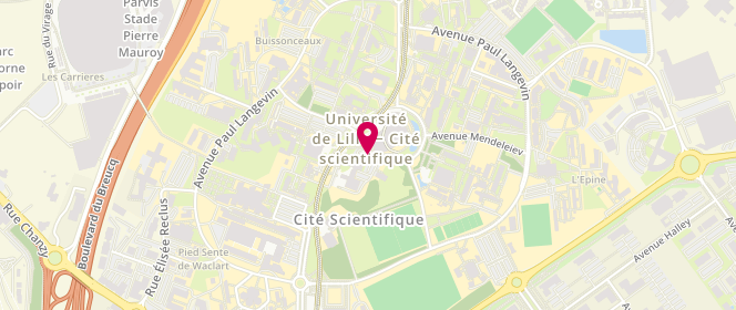 Plan de GOUEREC Aurore, Avenue Paul Langevin, 59491 Villeneuve-d'Ascq