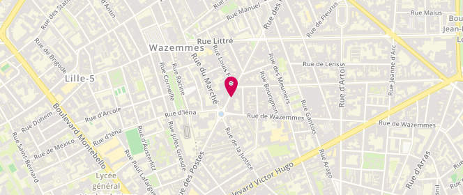 Plan de CORNU Philippe, 129 Rue des Postes, 59000 Lille