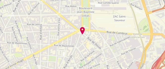 Plan de VIEVILLE Claire, 8 Rue de Douai, 59000 Lille