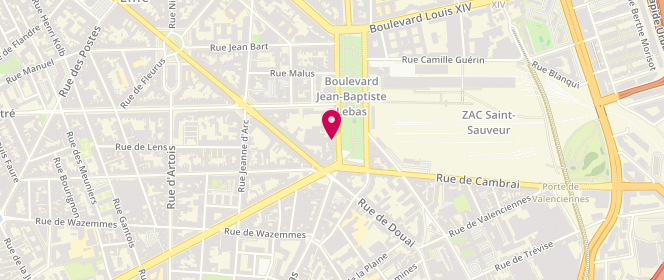 Plan de DITCHI Yoan, 60 Boulevard Jean Baptiste Lebas, 59000 Lille