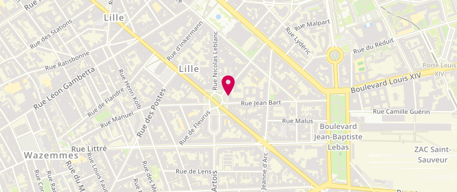 Plan de MONNIN Christophe, 13 Place Philippe Lebon, 59000 Lille