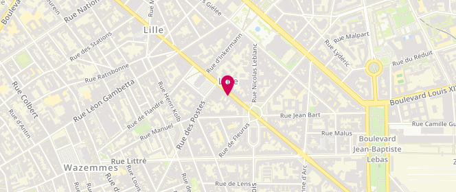 Plan de SAVOYE Christine, 222 Rue de Solferino, 59000 Lille
