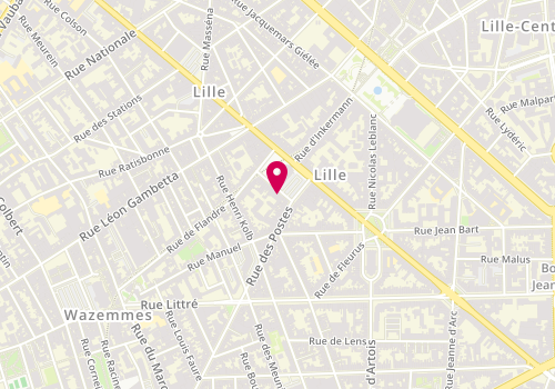 Plan de DECAESTECKER Charles, 15 Place Sébastopol, 59000 Lille