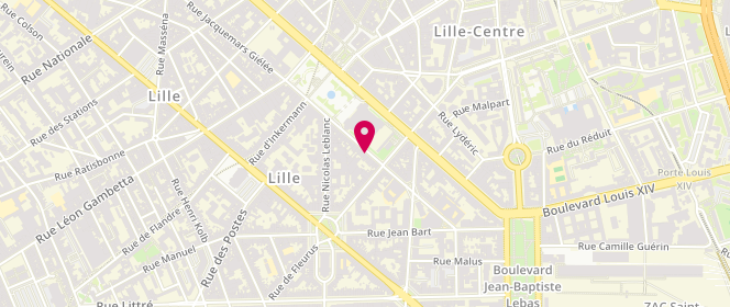 Plan de PASQUESOONE-POINSARD Caroline, 26 Rue Gauthier de Châtillon, 59000 Lille