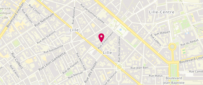 Plan de PIQUET Jean Christophe, 36 Rue d'Inkermann, 59000 Lille