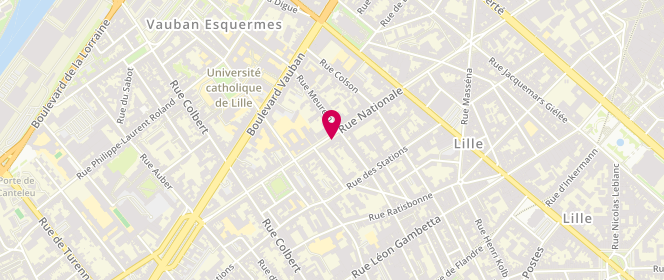 Plan de MINGUET-GUILBERT Julie, 225 Rue Nationale, 59000 Lille