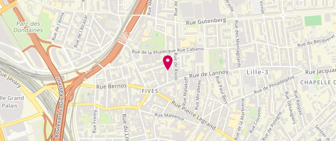 Plan de ALPHAND Pierre, 14 Rue de Chateaudun, 59800 Lille