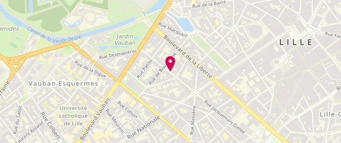 Plan de AGBESSI Fifa, 92 Rue Jacquemars Giélée, 59000 Lille