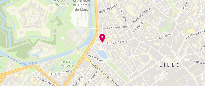 Plan de CALLENS Serge, 102 Rue de la Barre, 59000 Lille