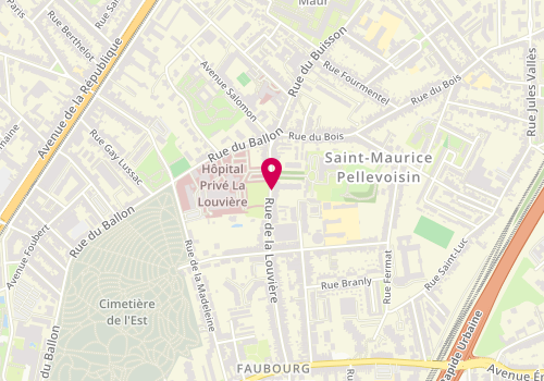 Plan de PROD'HOMME Vanessa, 126 Rue de la Louviere, 59000 Lille
