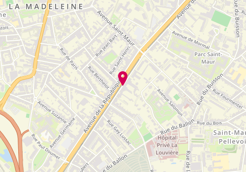 Plan de LANGER Juliette, 240 Avenue de la République, 59110 La Madeleine