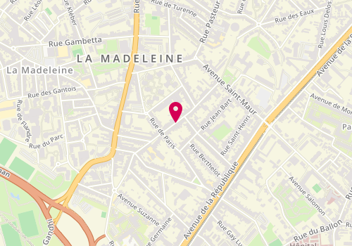 Plan de LEDOUX Franck, 92 Rue Faidherbe, 59110 La Madeleine