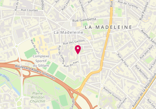 Plan de CUNIN Michel, Rue Jeanne Maillotte, 59110 La Madeleine
