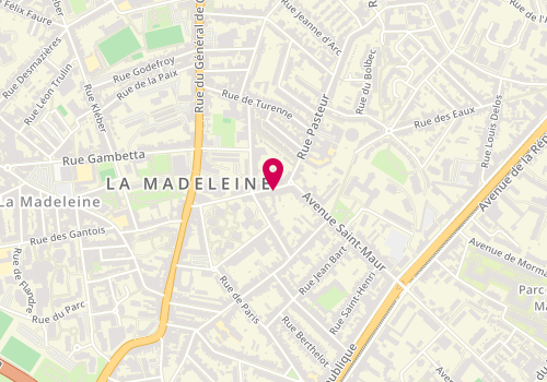 Plan de MEURISSE Damien, 44 Rue Pasteur, 59110 La Madeleine