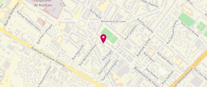 Plan de HERLANT Stéphanie, 92 Boulevard de Fourmies, 59100 Roubaix