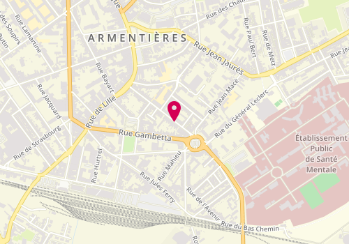Plan de LAMBERT Ghislain, 82 Rue Ernest Deceuninck, 59280 Armentières