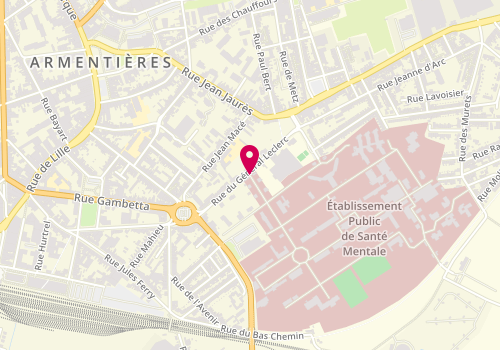 Plan de CANET Justine, 104 Rue du General Leclerc, 59487 Armentières