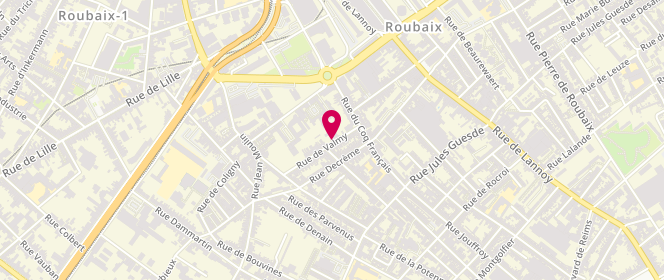 Plan de BONVARLET-LEBEURRE Pascale, 30 Rue de Valmy, 59100 Roubaix