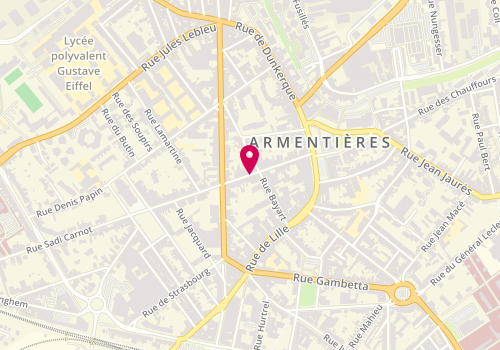 Plan de GRELIER Matthieu, 27 Rue Sadi Carnot, 59280 Armentières